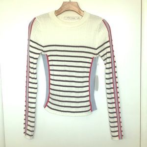 Bishop + Young Stripped Fitted Sweater